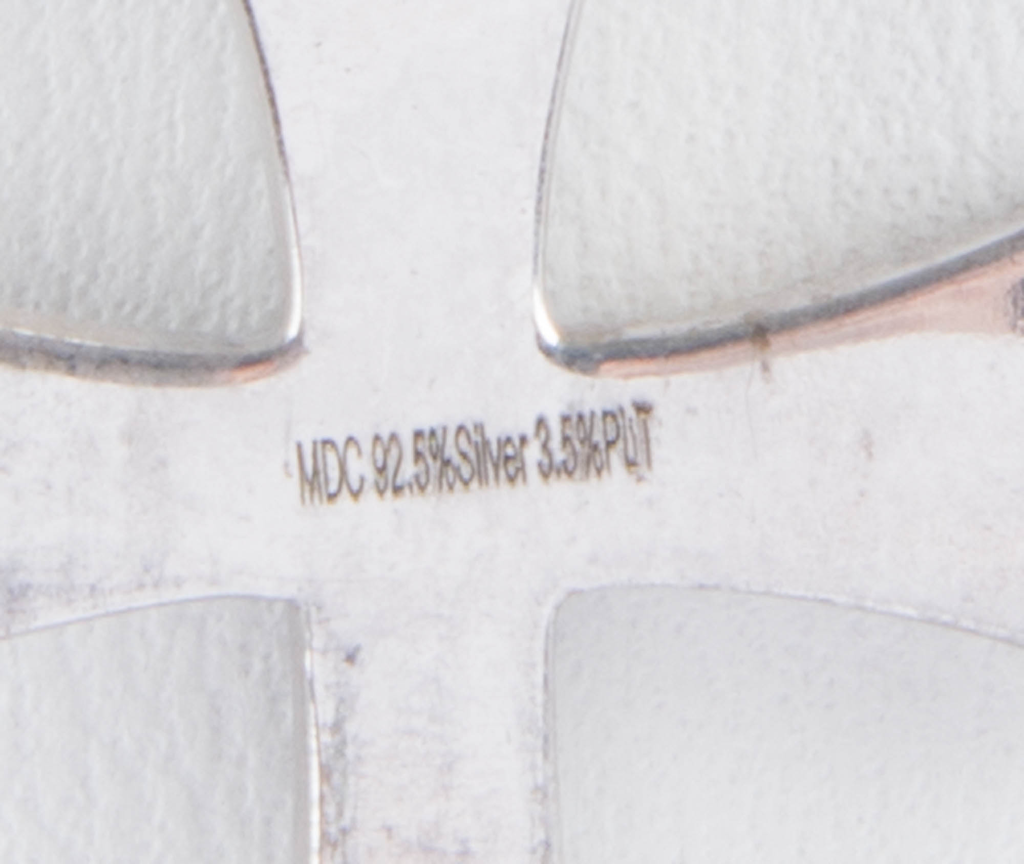 White and Blue Diamond Cross Necklace