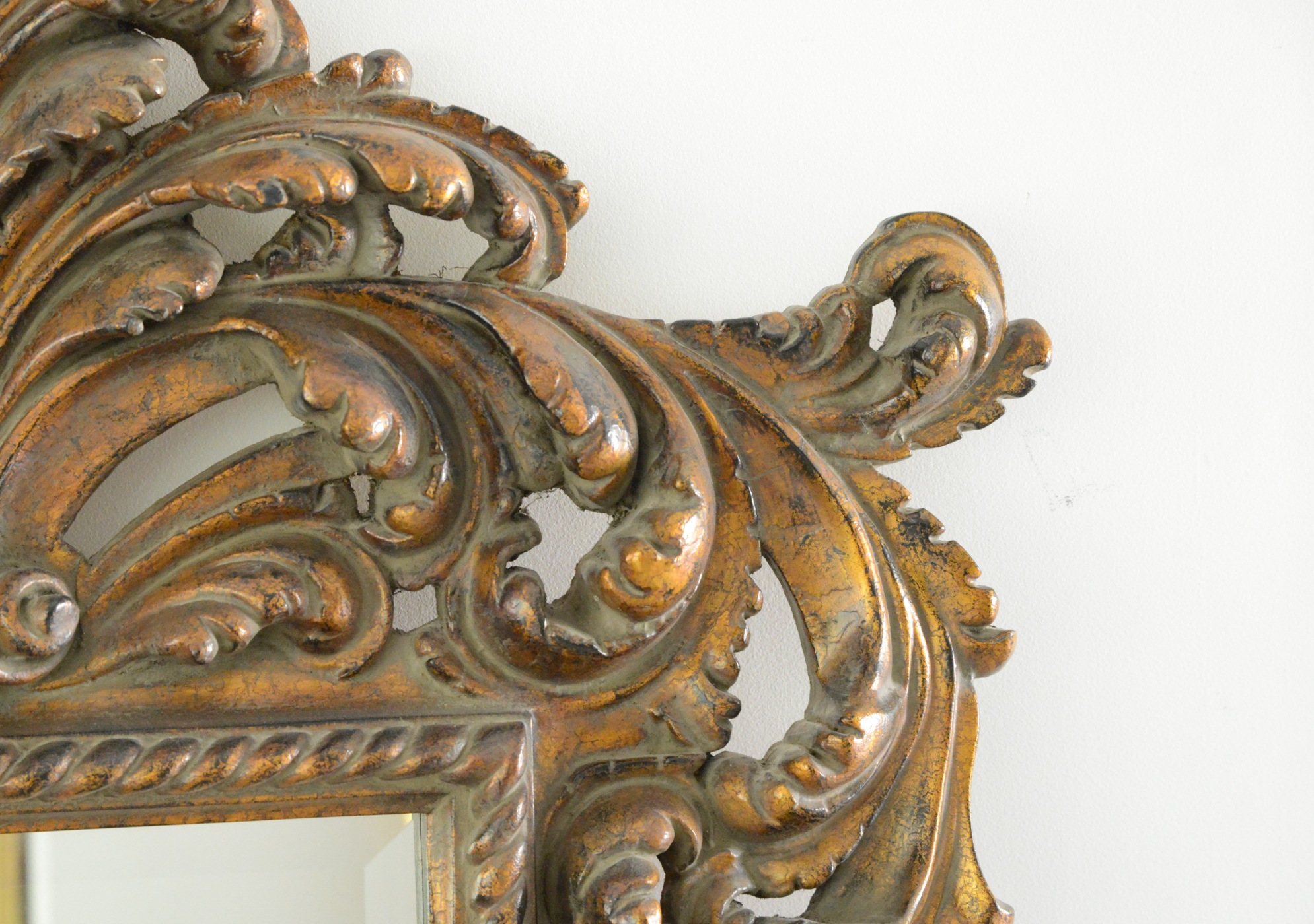 Rococo Style Beveled Wall Mirror