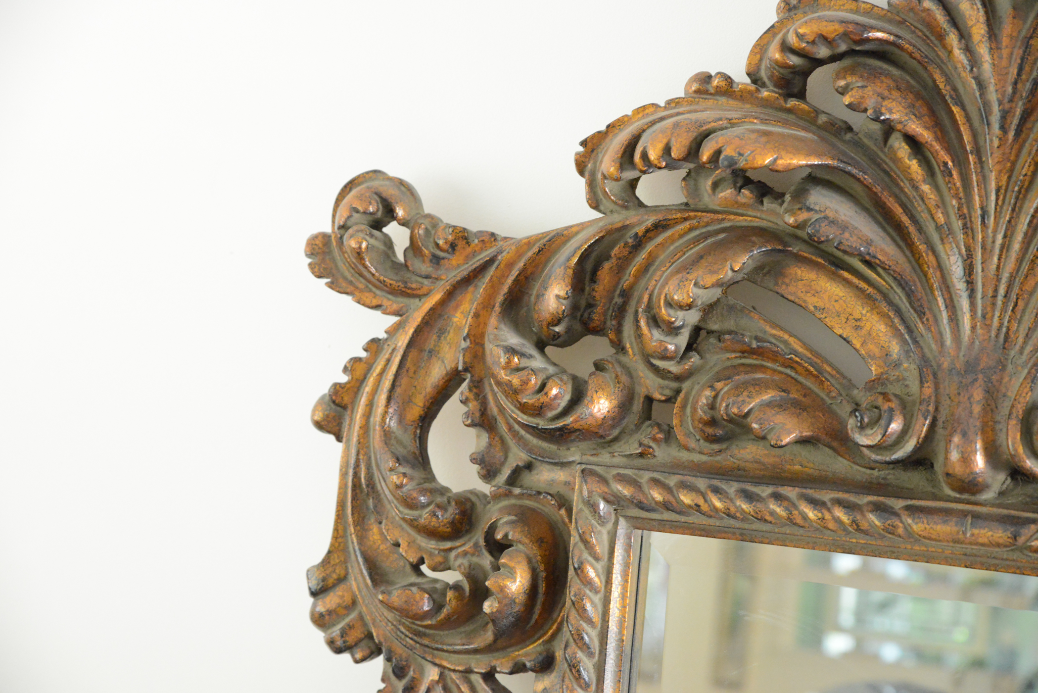 Rococo Style Beveled Wall Mirror