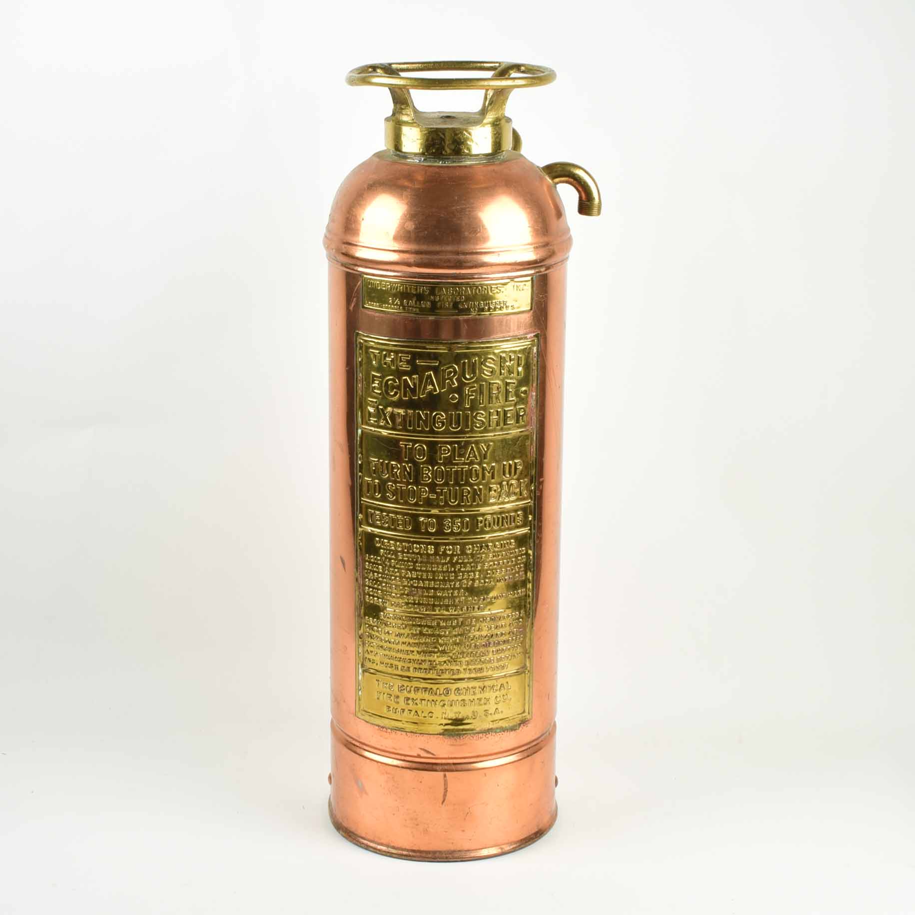 Vintage Copper Fire Extinguisher Lamp Base