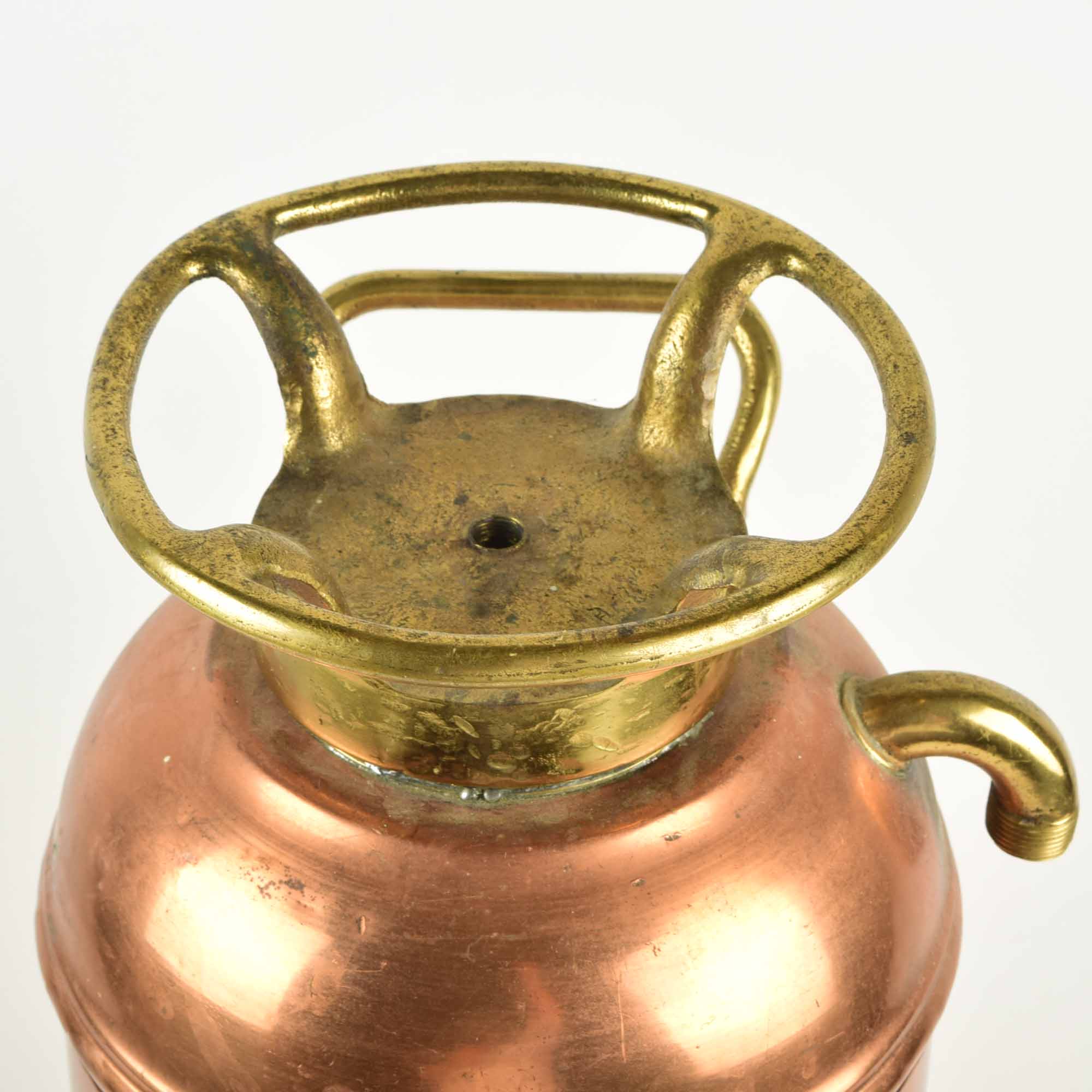 Vintage Copper Fire Extinguisher Lamp Base