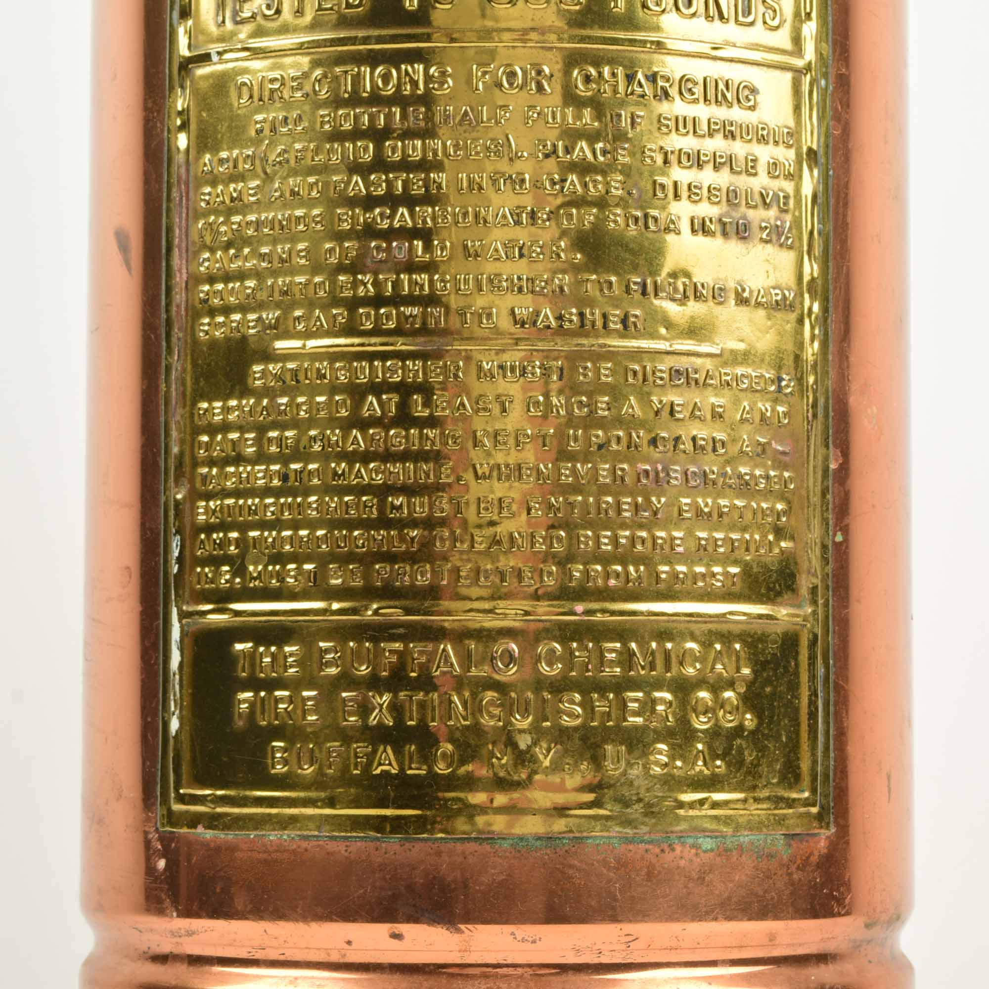 Vintage Copper Fire Extinguisher Lamp Base