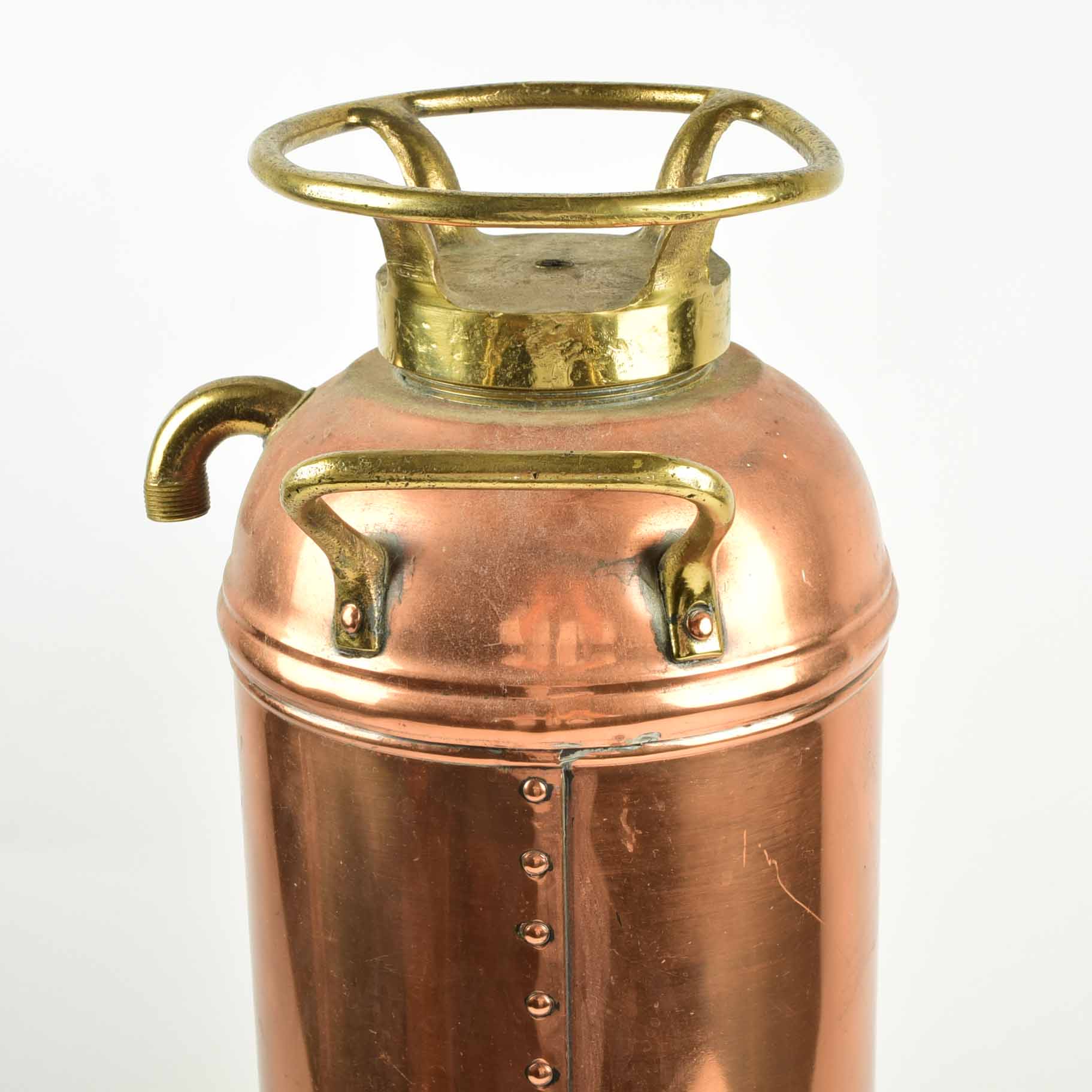 Vintage Copper Fire Extinguisher Lamp Base