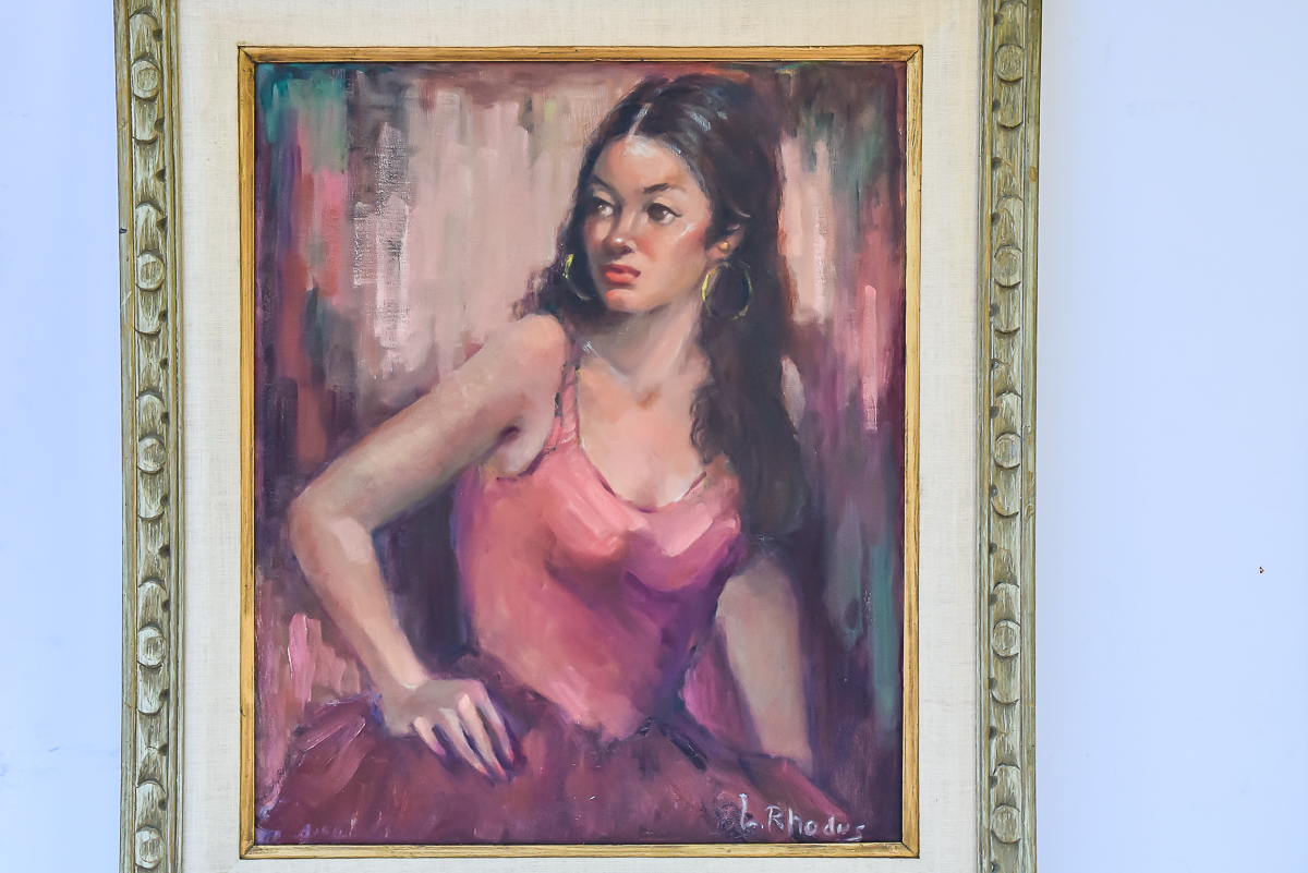 Lillian Rhodes Oil Painting of a Spanish Woman