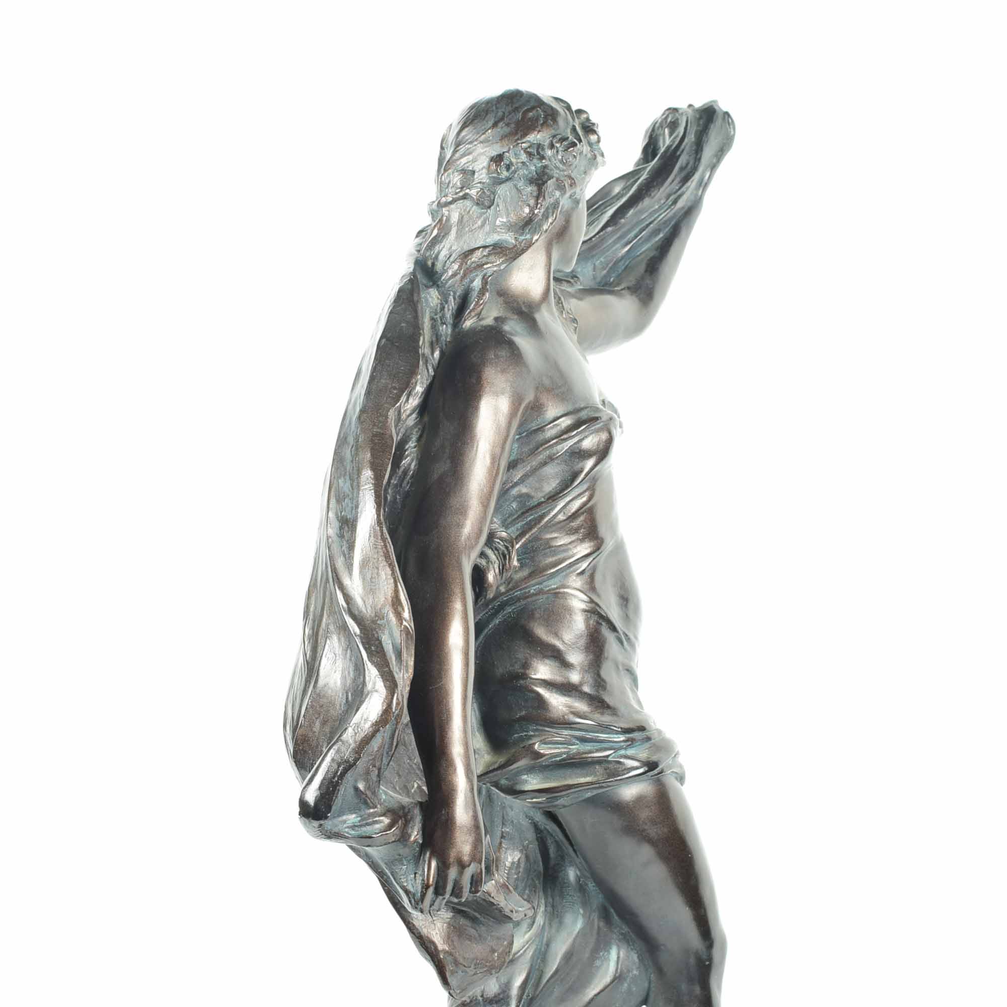 Signed Bronzed Plaster by Eugene Marioton "La Grace"