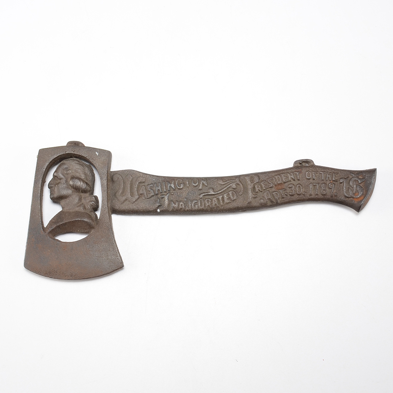 Commemorative George Washington Inagural Cast Iron Hatchet