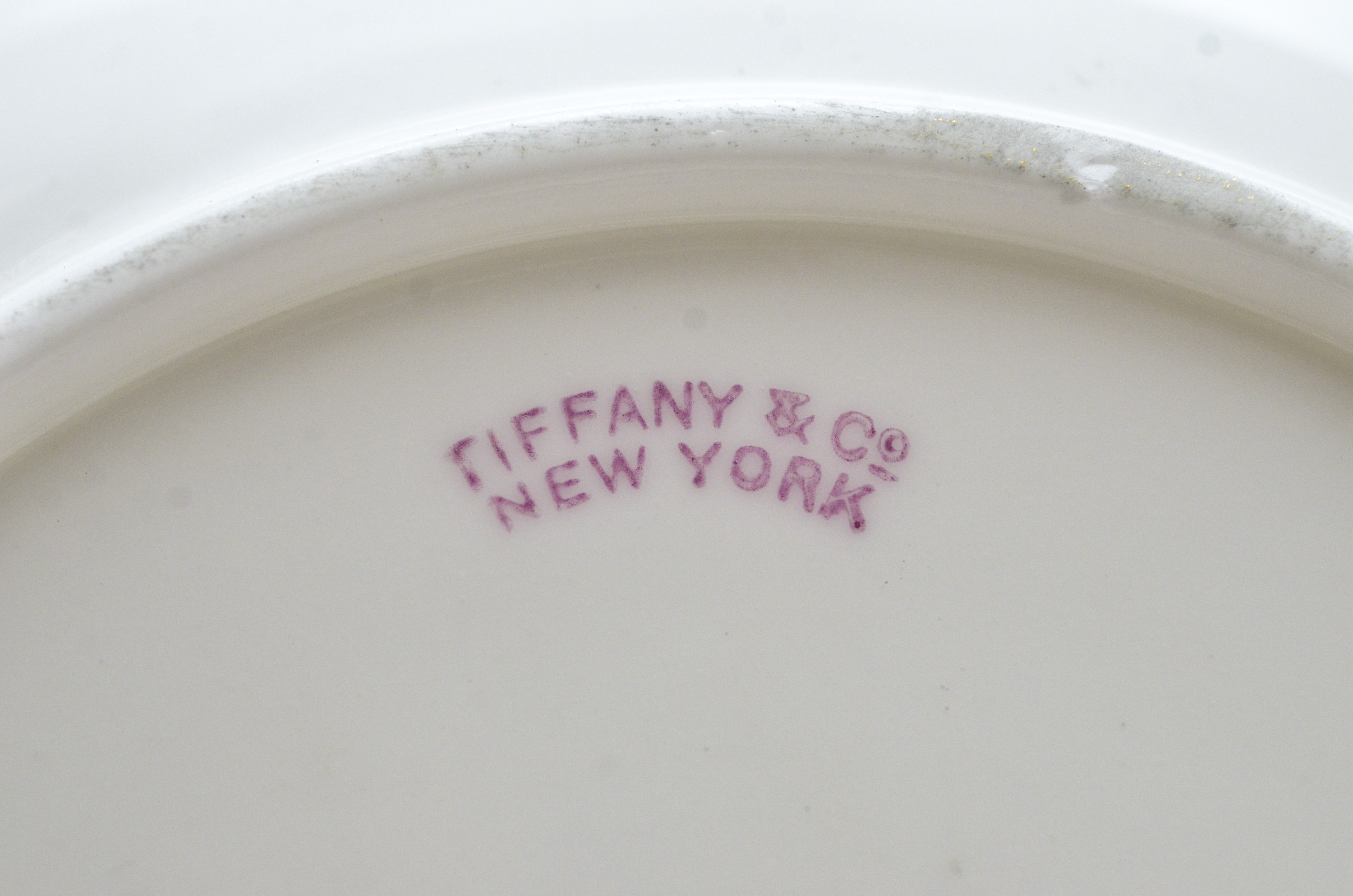 Four Rim Soups Manufactured by Cauldon and Retailed by Tiffany