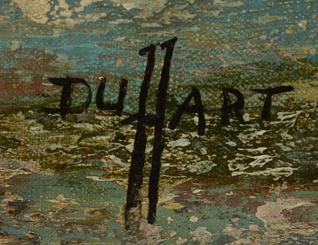 Jules Duffart Original Oil Coastal Town Painting