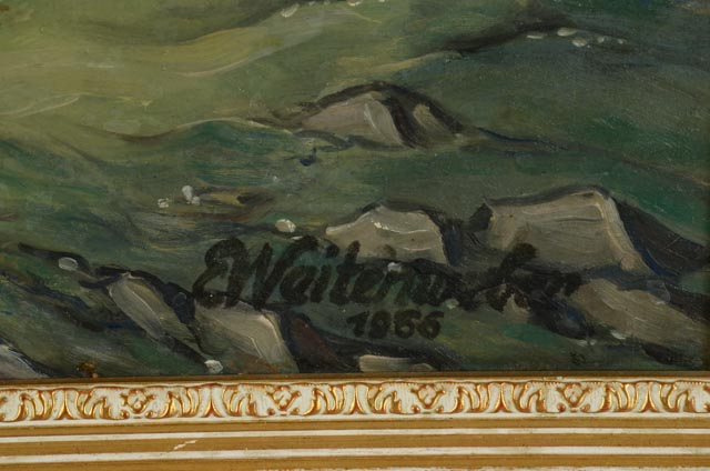 Vintage Oil on Board Landscape Painting