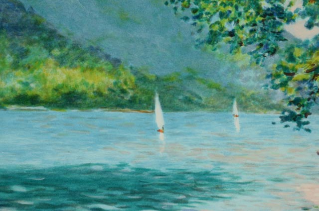 Claude Cambour Signed LE Lithograph "La Seine pres de Giverny"