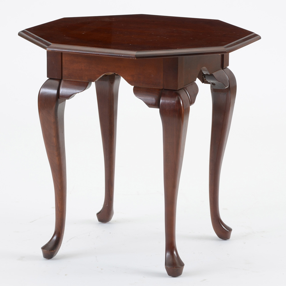 CM Furniture Mahogany Finish Side Table