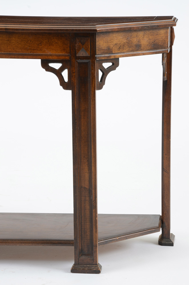 Walnut Veneer Console Table