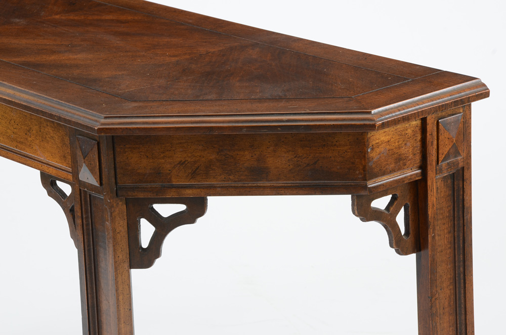 Walnut Veneer Console Table