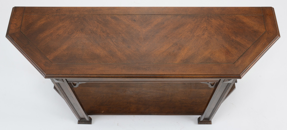 Walnut Veneer Console Table