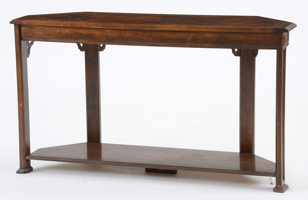 Walnut Veneer Console Table