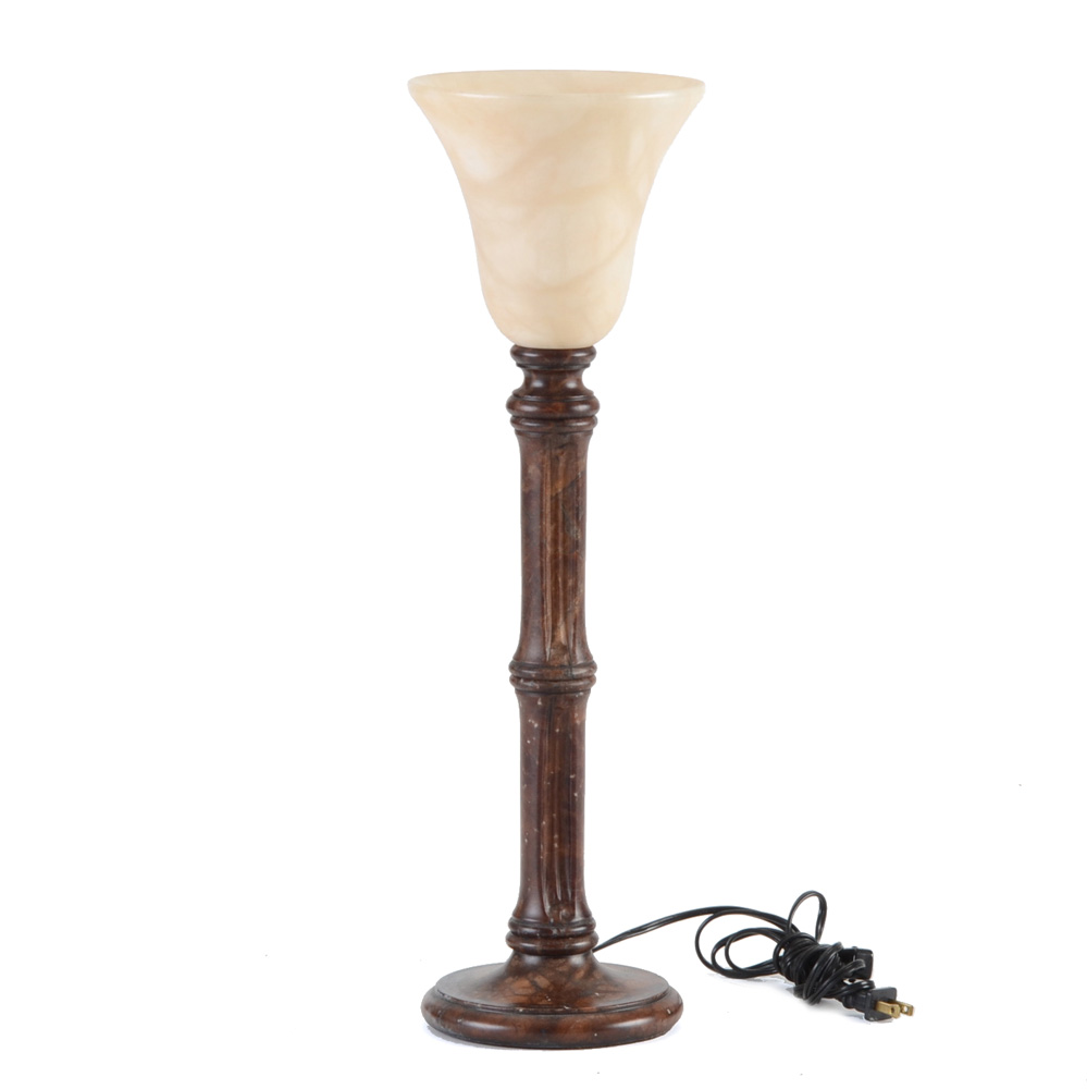 Table Lamp with Stone Shade