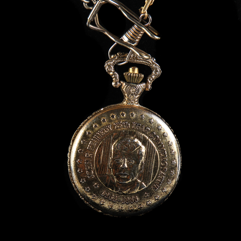 John F. Kennedy 25th Year Commemorative Pocket Watch