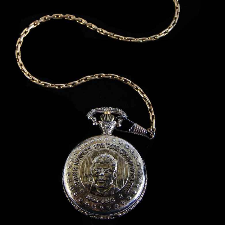 John F. Kennedy 25th Year Commemorative Pocket Watch