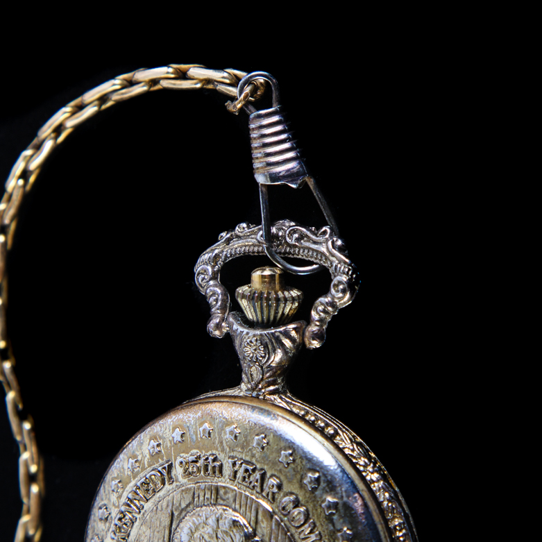 John F. Kennedy 25th Year Commemorative Pocket Watch