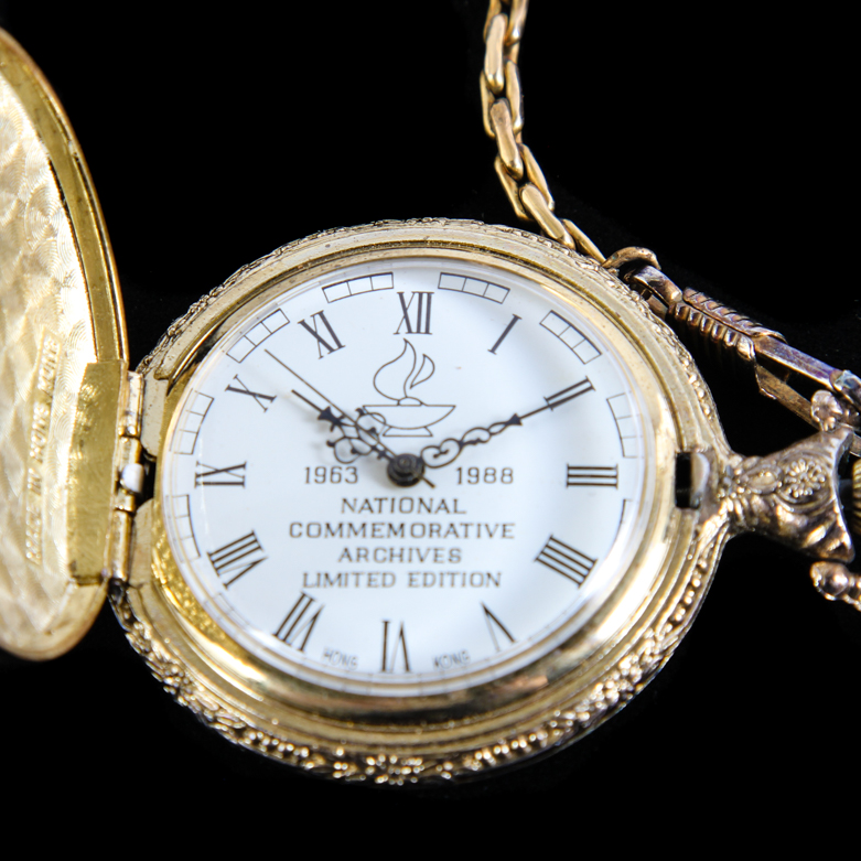 John F. Kennedy 25th Year Commemorative Pocket Watch