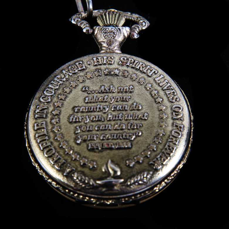 John F. Kennedy 25th Year Commemorative Pocket Watch