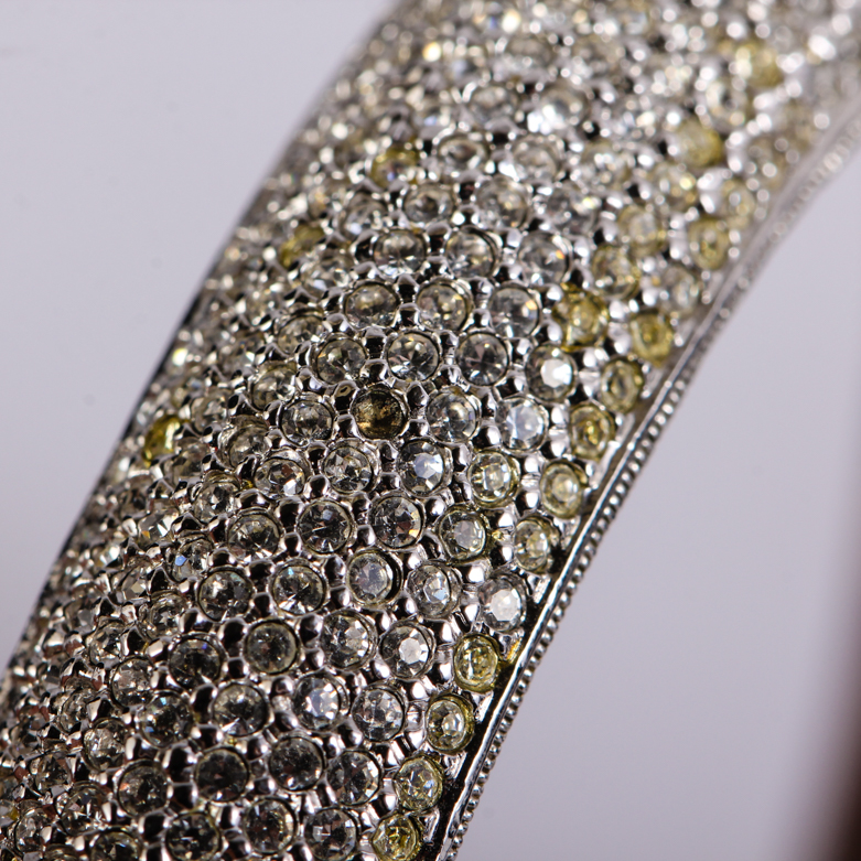 Silver-Tone and Rhinestone Costume Bracelet