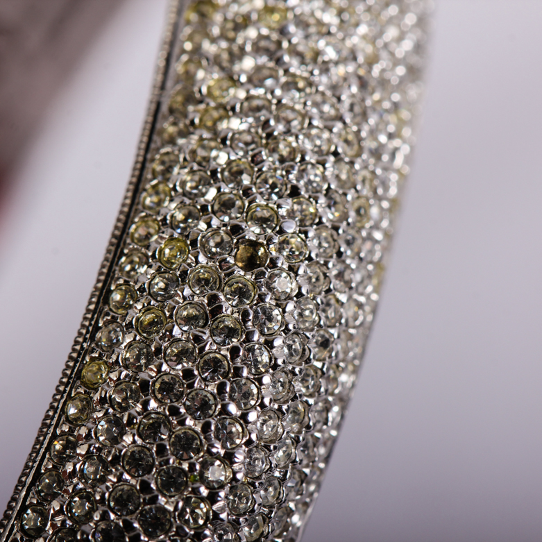 Silver-Tone and Rhinestone Costume Bracelet