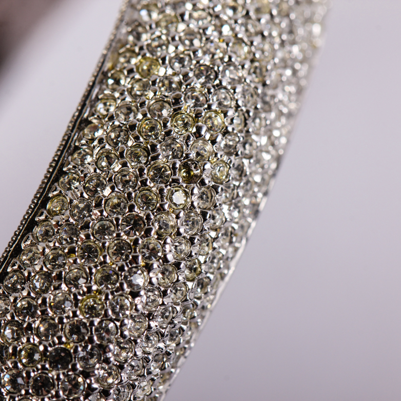 Silver-Tone and Rhinestone Costume Bracelet