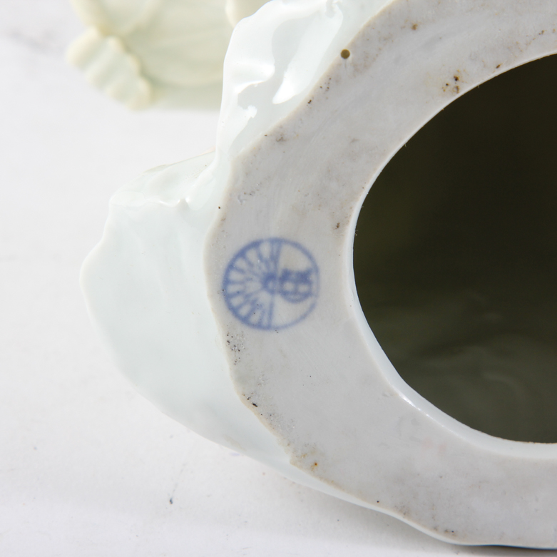 Porcelain Flower Girl Figurine Vase