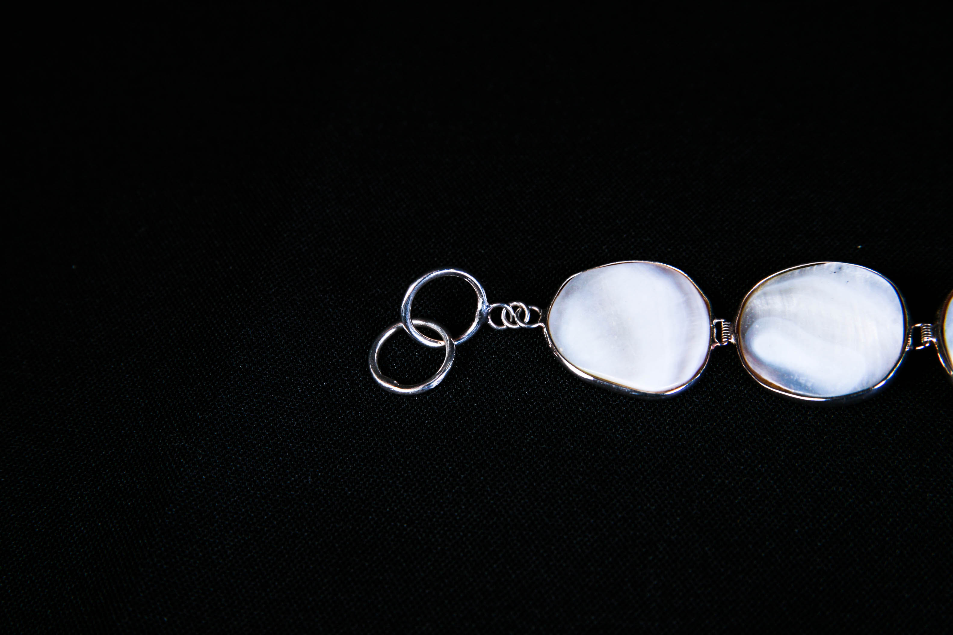 Mother of Pearl and Silver Plate Bracelet