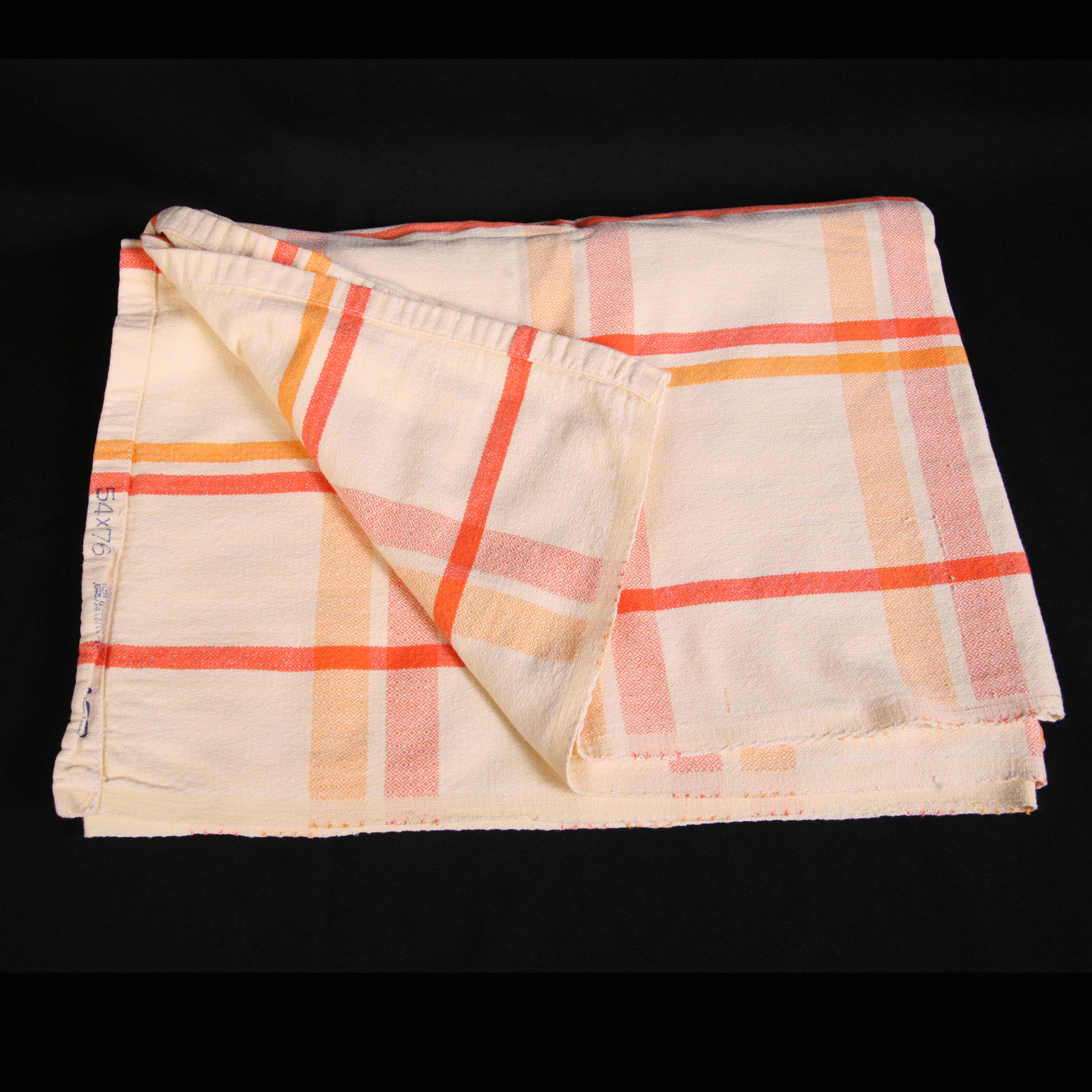 Yellow and Orange Vintage Bark Cloth