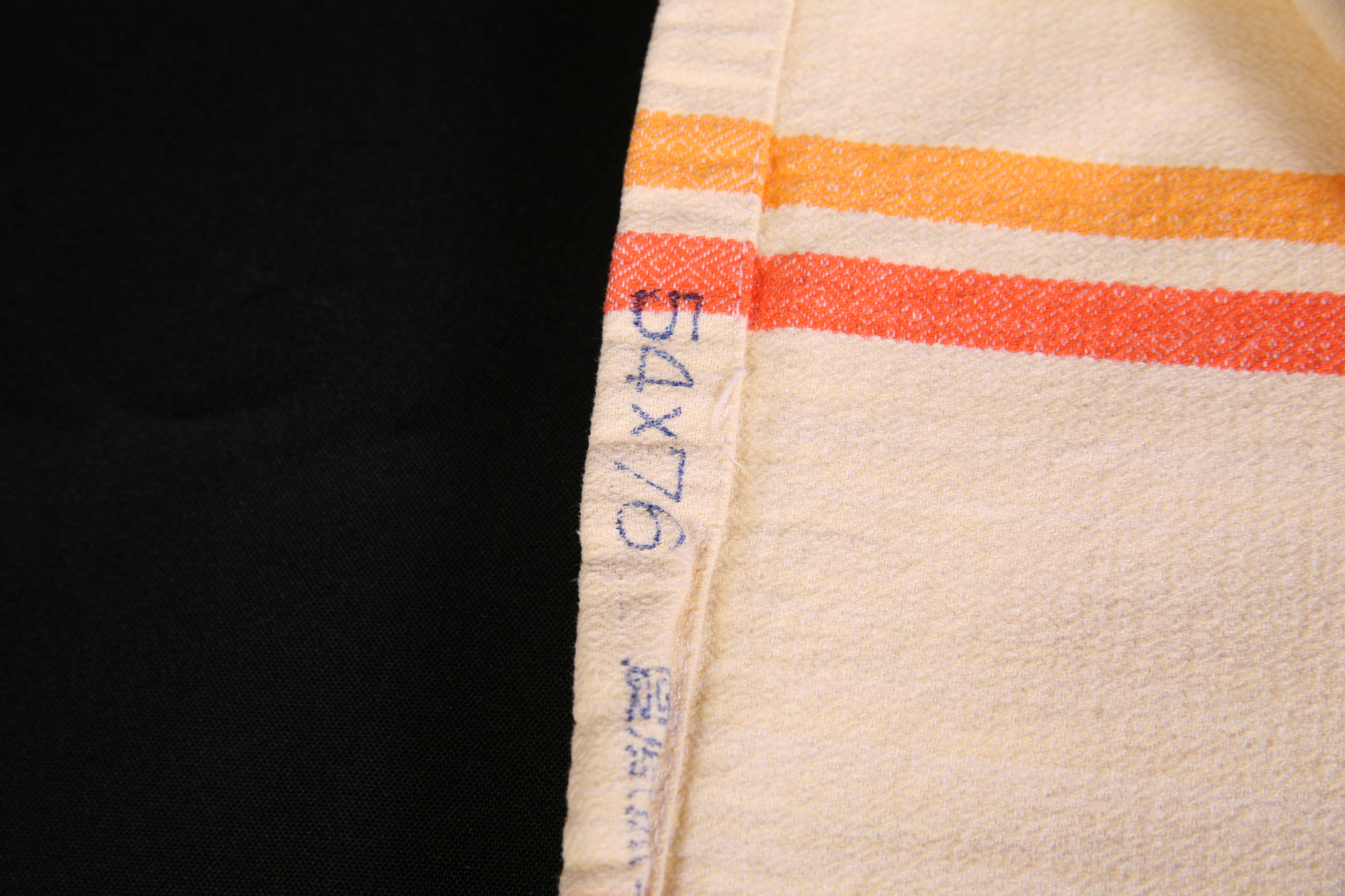 Yellow and Orange Vintage Bark Cloth