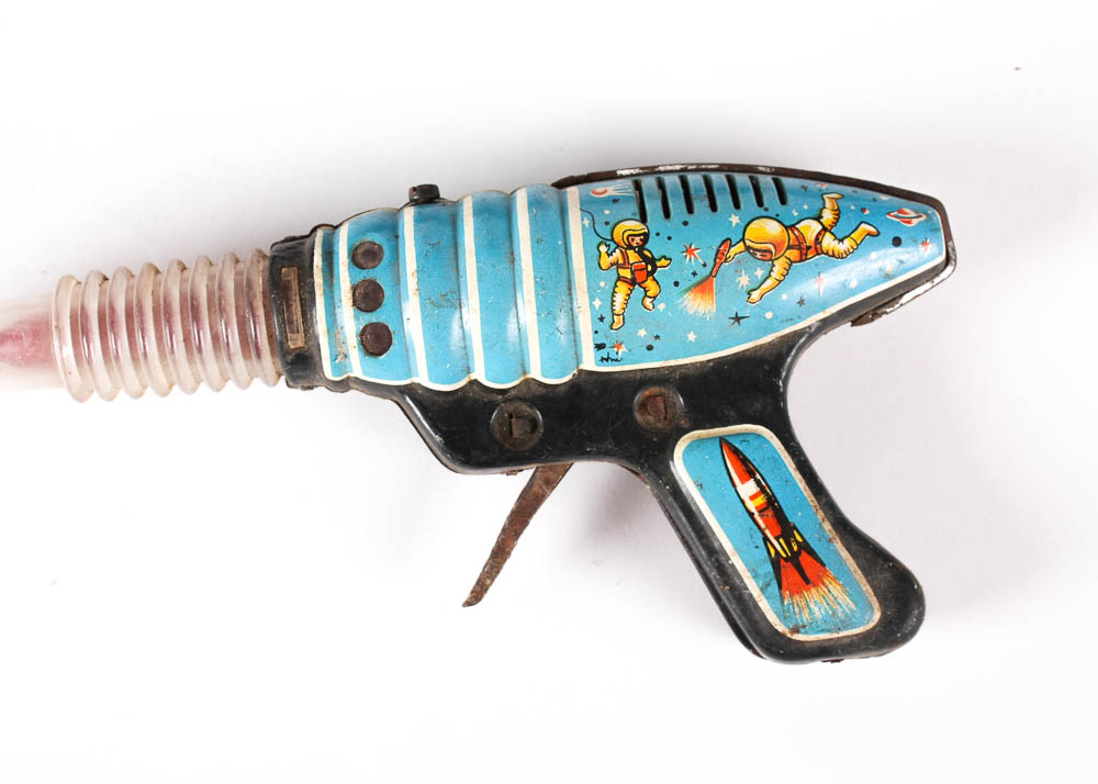 Collection of Vintage Tin Toys Including Cragstan Cars