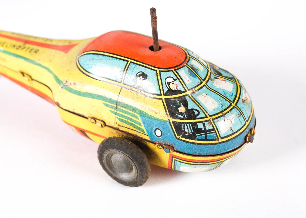 Collection of Vintage Tin Toys Including Cragstan Cars
