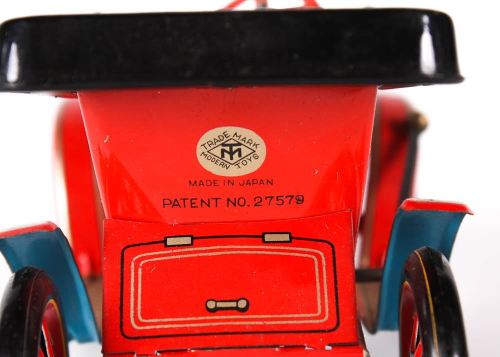 Collection of Vintage Tin Toys Including Cragstan Cars