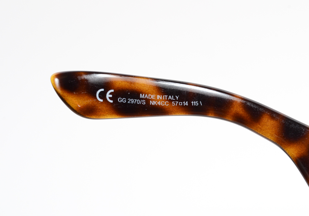 Gucci Tortoise Shell Look Sunglasses in Case