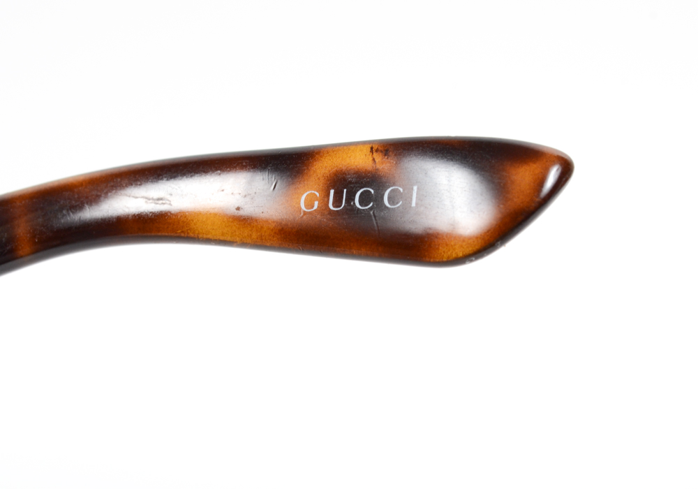 Gucci Tortoise Shell Look Sunglasses in Case