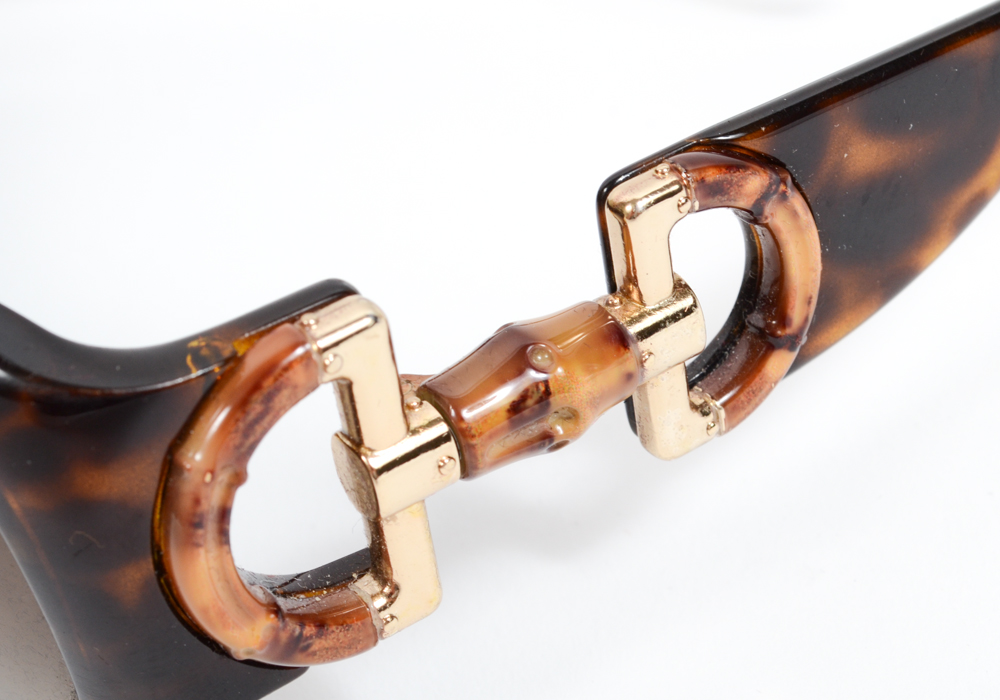 Gucci Tortoise Shell Look Sunglasses in Case