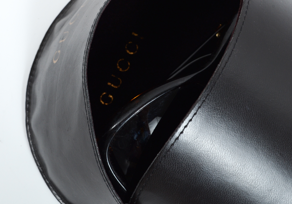 Gucci Tortoise Shell Look Sunglasses in Case