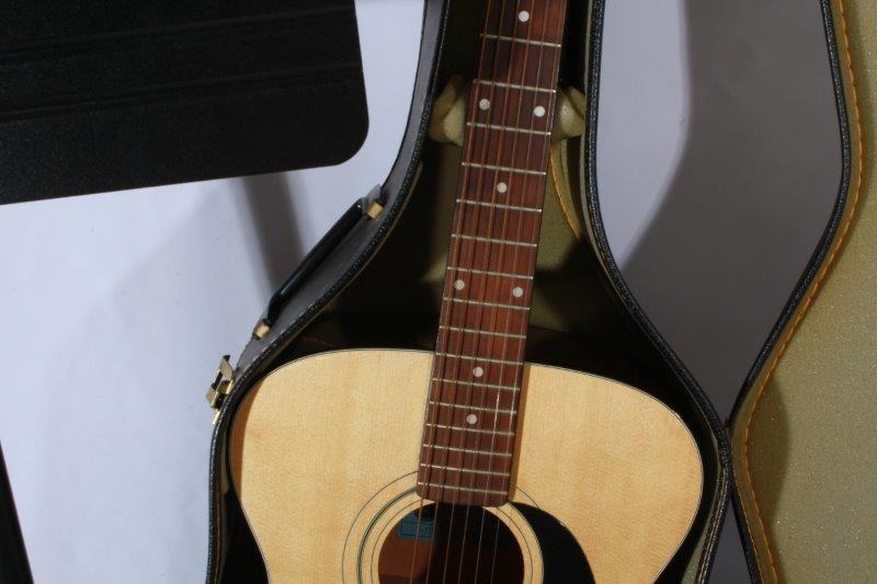 Epiphone Guitar with Case and Music Stand