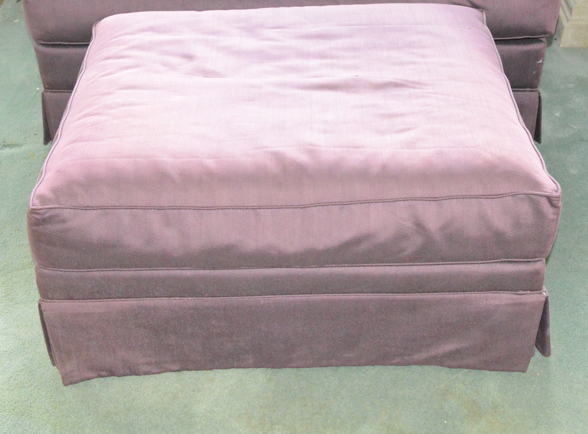 Eggplant Pull Out Sleeper Chair and Ottoman