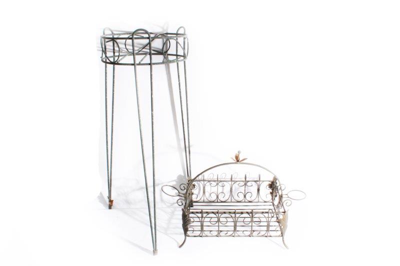 Two Decorative Metal Planters