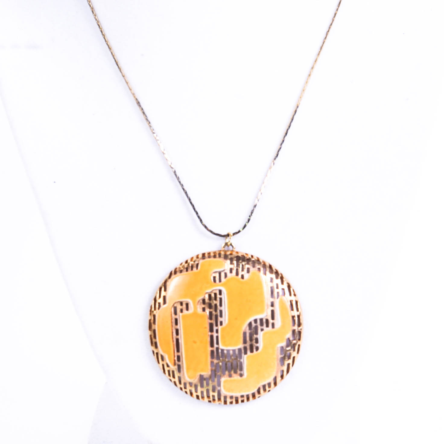 Vintage Mod Corocraft Medallion Necklace
