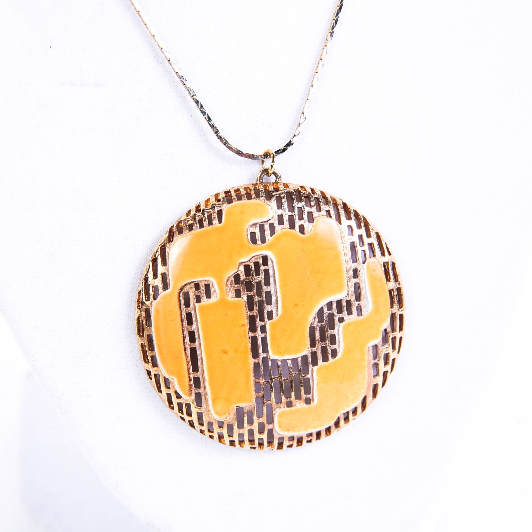 Vintage Mod Corocraft Medallion Necklace