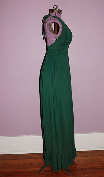 Vintage Green Halter Dress