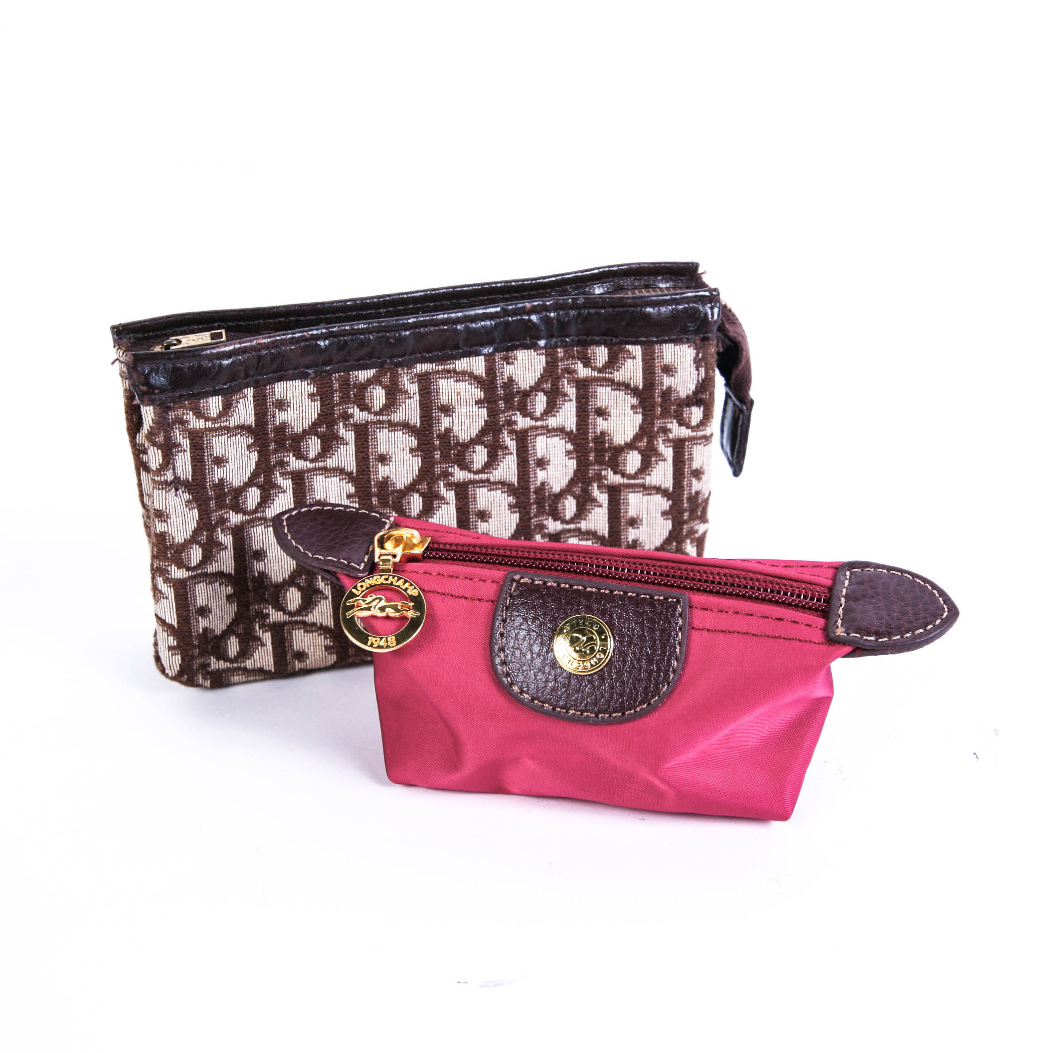 Longchamp and Vintage Dior Cosmetic Bags