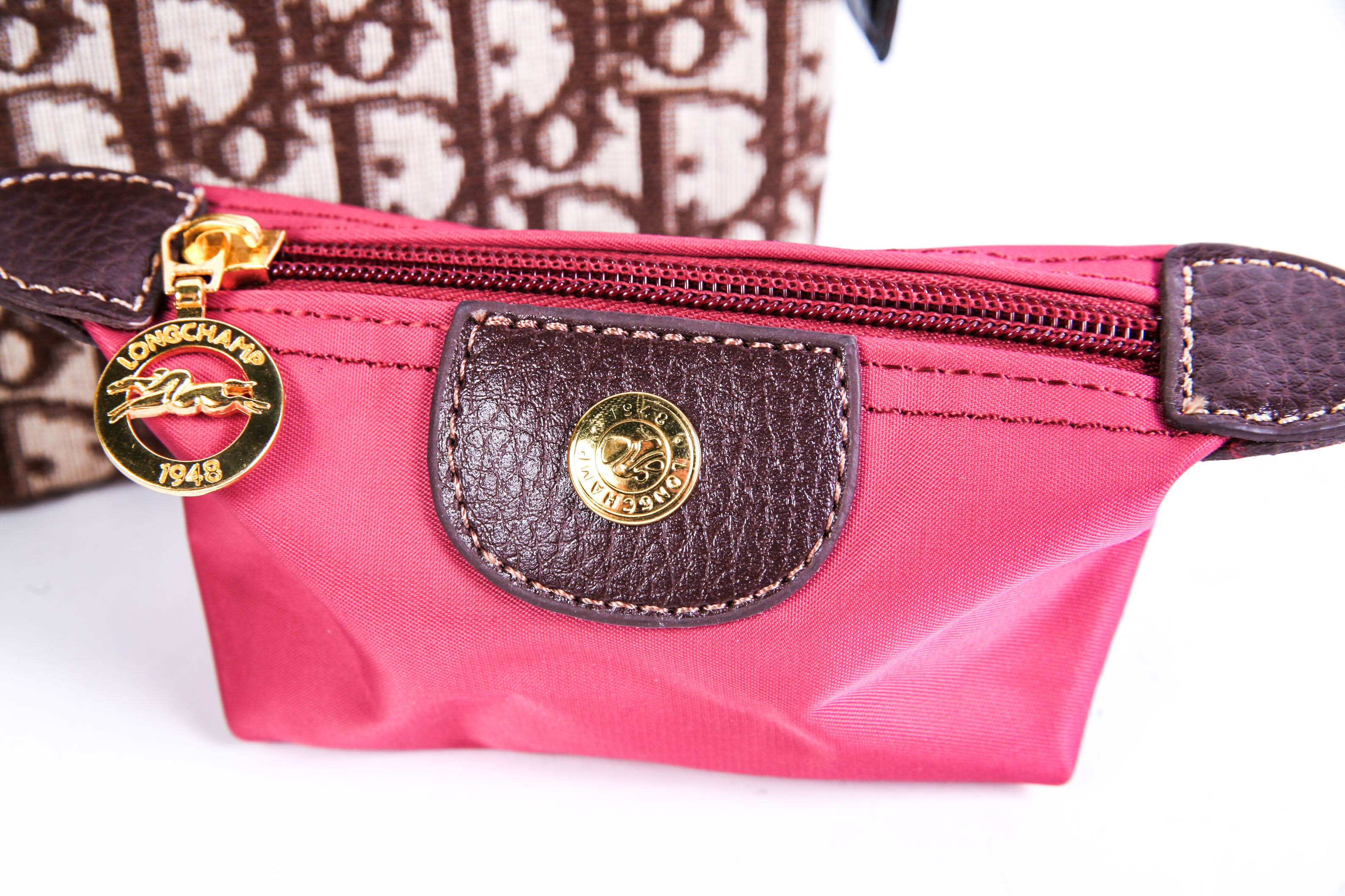 Longchamp and Vintage Dior Cosmetic Bags