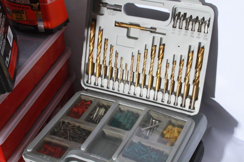 Craftsman 3/8 Inch Drill and a Generous Assortment of Nails, Screws and More
