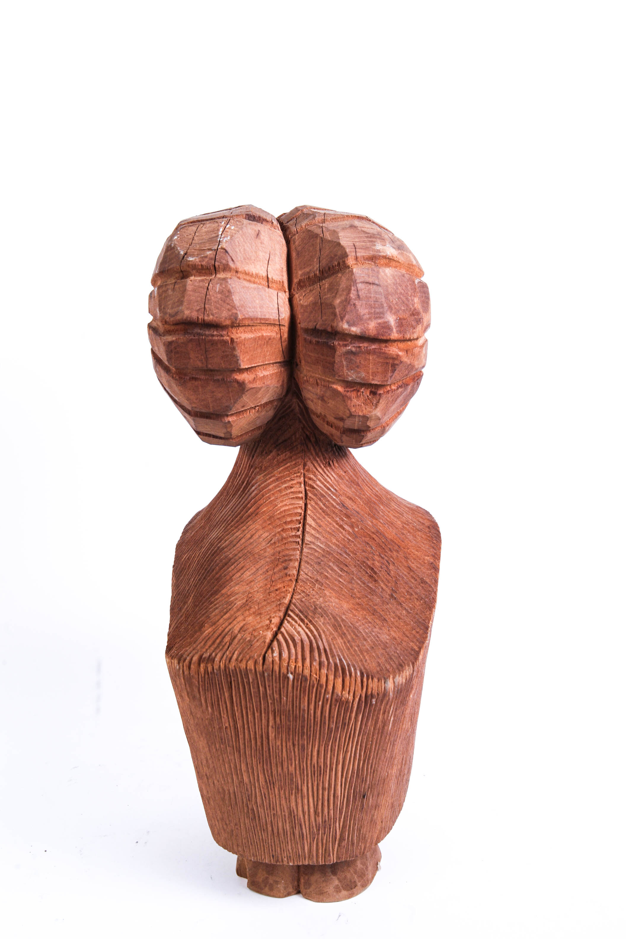 Huge Carved Wooden Ram's Head