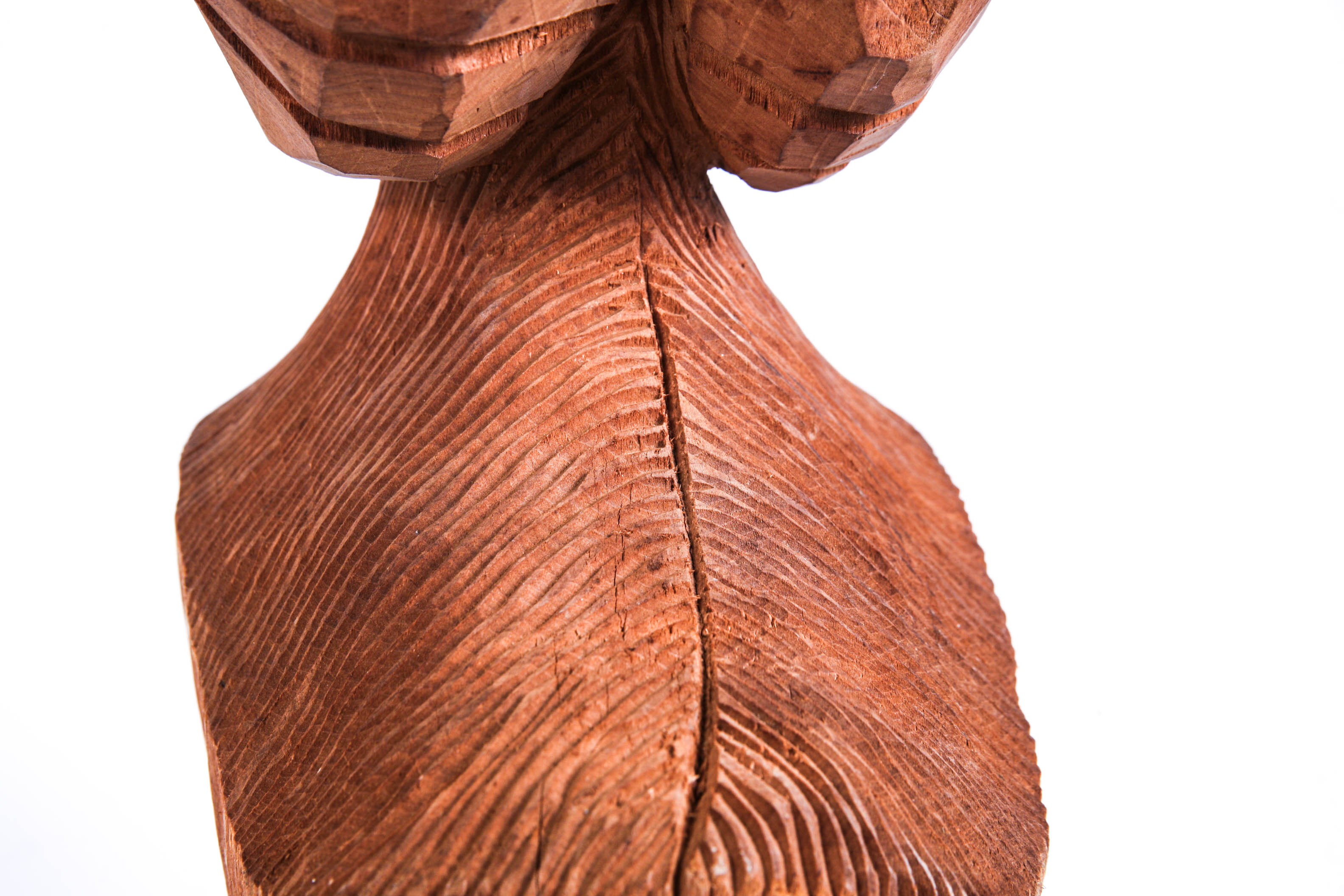 Huge Carved Wooden Ram's Head